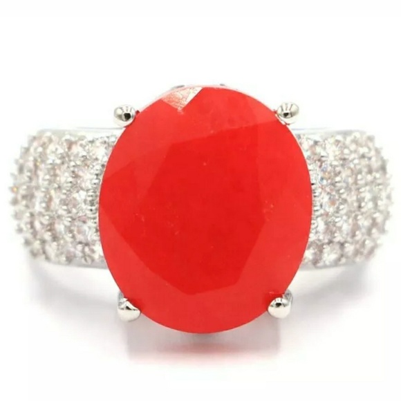 New beautiful ruby silver filled - Picture 3 of 8